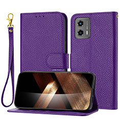 Coque Portefeuille Livre Cuir Etui Clapet Y09X pour Motorola Moto G 5G (2023) Violet