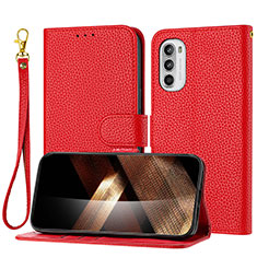 Coque Portefeuille Livre Cuir Etui Clapet Y09X pour Motorola Moto G31 Rouge