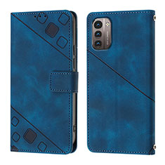 Coque Portefeuille Livre Cuir Etui Clapet YB1 pour Nokia G11 Bleu