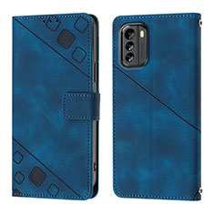 Coque Portefeuille Livre Cuir Etui Clapet YB1 pour Nokia G60 5G Bleu