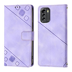 Coque Portefeuille Livre Cuir Etui Clapet YB1 pour Nokia G60 5G Violet