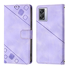 Coque Portefeuille Livre Cuir Etui Clapet YB1 pour OnePlus Nord N300 5G Violet