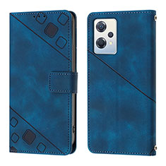 Coque Portefeuille Livre Cuir Etui Clapet YB1 pour Oppo K10X 5G Bleu