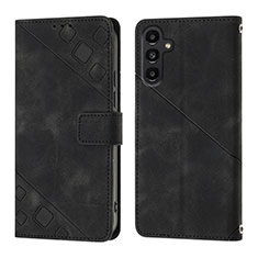 Coque Portefeuille Livre Cuir Etui Clapet YB1 pour Samsung Galaxy A04s Noir