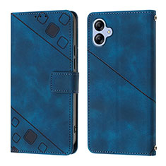 Coque Portefeuille Livre Cuir Etui Clapet YB1 pour Samsung Galaxy M04 Bleu