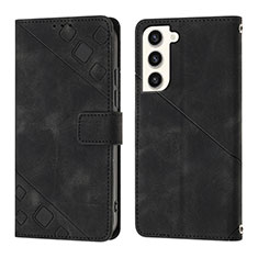 Coque Portefeuille Livre Cuir Etui Clapet YB1 pour Samsung Galaxy S23 5G Noir