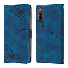 Coque Portefeuille Livre Cuir Etui Clapet YB1 pour Sony Xperia 10 IV Bleu