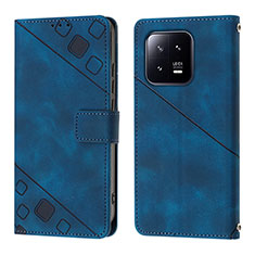 Coque Portefeuille Livre Cuir Etui Clapet YB1 pour Xiaomi Mi 13 Pro 5G Bleu
