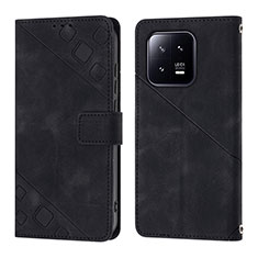 Coque Portefeuille Livre Cuir Etui Clapet YB1 pour Xiaomi Mi 13 Pro 5G Noir