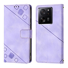 Coque Portefeuille Livre Cuir Etui Clapet YB1 pour Xiaomi Mi 13T 5G Violet
