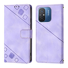 Coque Portefeuille Livre Cuir Etui Clapet YB1 pour Xiaomi Redmi 11A 4G Violet