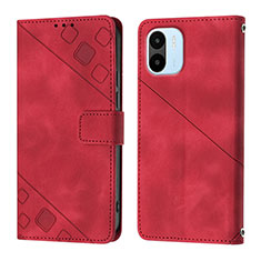 Coque Portefeuille Livre Cuir Etui Clapet YB1 pour Xiaomi Redmi A2 Rouge