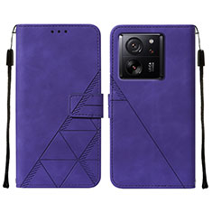 Coque Portefeuille Livre Cuir Etui Clapet YB2 pour Xiaomi Mi 13T 5G Violet