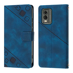 Coque Portefeuille Livre Cuir Etui Clapet YB3 pour Nokia C210 Bleu