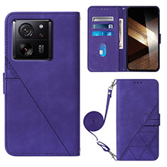 Coque Portefeuille Livre Cuir Etui Clapet YB3 pour Xiaomi Mi 13T 5G Violet