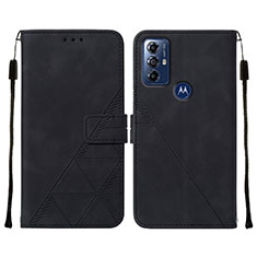 Coque Portefeuille Livre Cuir Etui Clapet YB4 pour Motorola Moto G Power (2022) Noir
