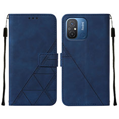 Coque Portefeuille Livre Cuir Etui Clapet YB4 pour Xiaomi Poco C55 Bleu