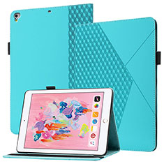 Coque Portefeuille Livre Cuir Etui Clapet YX1 pour Apple iPad Air 2 Bleu Clair