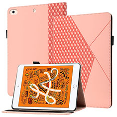 Coque Portefeuille Livre Cuir Etui Clapet YX1 pour Apple iPad Mini 5 (2019) Or Rose