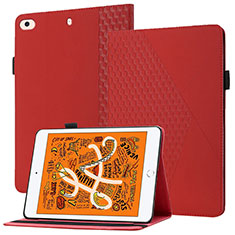 Coque Portefeuille Livre Cuir Etui Clapet YX1 pour Apple iPad Mini 5 (2019) Rouge