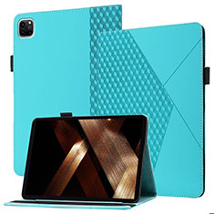 Coque Portefeuille Livre Cuir Etui Clapet YX1 pour Apple iPad Pro 11 (2020) Bleu Clair