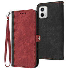 Coque Portefeuille Livre Cuir Etui Clapet YX1 pour Motorola Moto G 5G (2023) Rouge