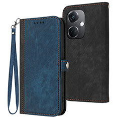 Coque Portefeuille Livre Cuir Etui Clapet YX1 pour Oppo K11 5G Bleu