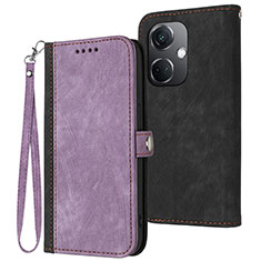 Coque Portefeuille Livre Cuir Etui Clapet YX1 pour Oppo K11 5G Violet
