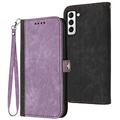 Coque Portefeuille Livre Cuir Etui Clapet YX1 pour Samsung Galaxy S21 FE 5G Violet
