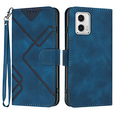 Coque Portefeuille Livre Cuir Etui Clapet YX2 pour Motorola Moto G 5G (2023) Bleu