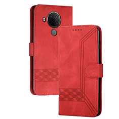 Coque Portefeuille Livre Cuir Etui Clapet YX2 pour Nokia C300 Rouge