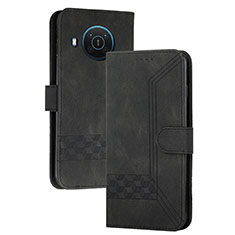 Coque Portefeuille Livre Cuir Etui Clapet YX2 pour Nokia X10 Noir