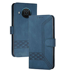 Coque Portefeuille Livre Cuir Etui Clapet YX2 pour Nokia X20 Bleu
