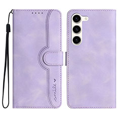 Coque Portefeuille Livre Cuir Etui Clapet YX2 pour Samsung Galaxy S23 5G Violet