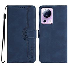 Coque Portefeuille Livre Cuir Etui Clapet YX2 pour Xiaomi Mi 12 Lite NE 5G Bleu