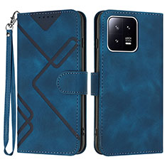 Coque Portefeuille Livre Cuir Etui Clapet YX2 pour Xiaomi Mi 13 5G Bleu