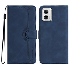 Coque Portefeuille Livre Cuir Etui Clapet YX3 pour Motorola Moto G 5G (2023) Bleu