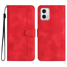 Coque Portefeuille Livre Cuir Etui Clapet YX3 pour Motorola Moto G 5G (2023) Rouge