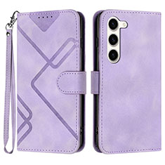 Coque Portefeuille Livre Cuir Etui Clapet YX3 pour Samsung Galaxy S22 5G Violet