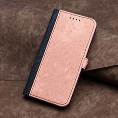 Coque Portefeuille Livre Cuir Etui Clapet YX5 pour Samsung Galaxy S23 Ultra 5G Or Rose