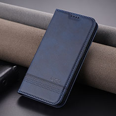 Coque Portefeuille Livre Cuir Etui Clapet YZ1 pour Apple iPhone 14 Pro Bleu