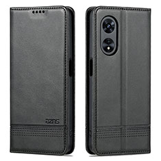 Coque Portefeuille Livre Cuir Etui Clapet YZ1 pour Oppo A58 5G Noir