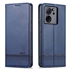 Coque Portefeuille Livre Cuir Etui Clapet YZ1 pour Xiaomi Mi 13T 5G Bleu