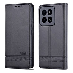 Coque Portefeuille Livre Cuir Etui Clapet YZ1 pour Xiaomi Mi 14 Pro 5G Noir