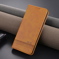 Coque Portefeuille Livre Cuir Etui Clapet YZ1 pour Xiaomi Redmi Note 13 Pro 5G Brun Clair
