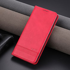 Coque Portefeuille Livre Cuir Etui Clapet YZ2 pour Huawei Nova Y91 Rose Rouge