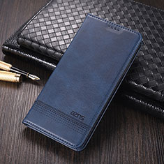 Coque Portefeuille Livre Cuir Etui Clapet YZ2 pour Oppo A58 5G Bleu
