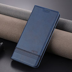 Coque Portefeuille Livre Cuir Etui Clapet YZ2 pour Oppo Reno10 5G Bleu