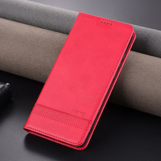 Coque Portefeuille Livre Cuir Etui Clapet YZ2 pour Oppo Reno10 5G Rose Rouge