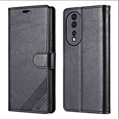 Coque Portefeuille Livre Cuir Etui Clapet YZ3 pour Huawei Honor 90 5G Noir